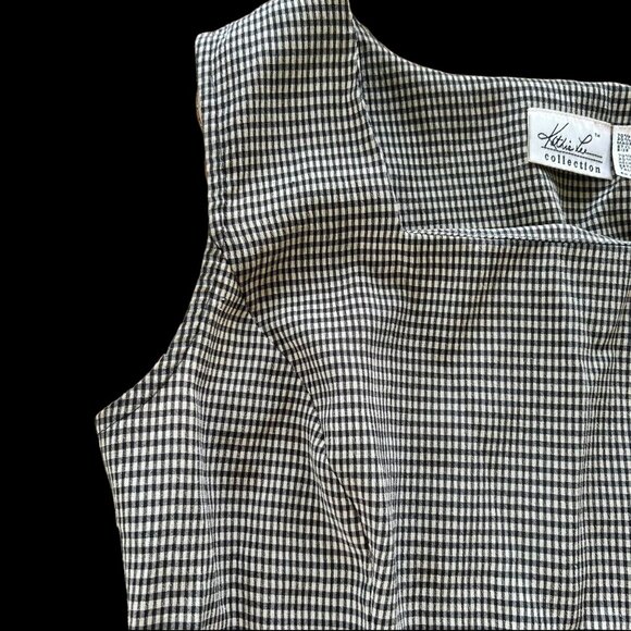 Vintage Retro Kathie Lee Gingham Floral Belt Clueless Vibes Top 8 - Picture 4 of 5